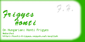 frigyes honti business card